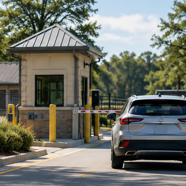 Military installation access checkpoint